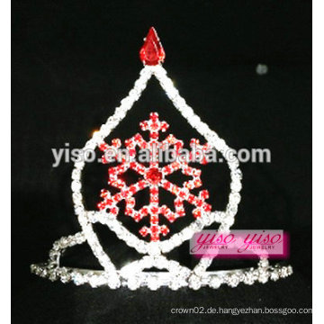 Amerikanische Frauen Design Festzug Kristall Rot Schnee Flocke Tiara